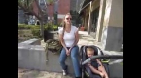 Anti-Trump protesters harass young mother and child, father intervenes