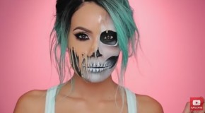 Awesome Melting Skull Make-Up