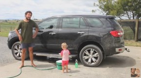 How To Wash A Car With A Baby