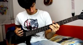 Talented Musician Plays a Mean Solo on a Bass Shaped Like a Rifle