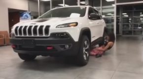 Woman Limbos Under Car
