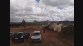 Russian Ka-52 Chopper Fired Live Rounds At Spectators