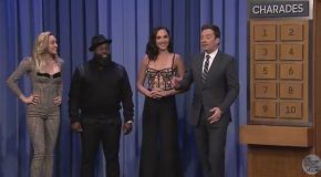 Jimmy Fallon and Gal Gadot Play Charades Against Miley Cyrus and Tariq Trotter