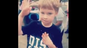 Little White Boy Attempts to Dab