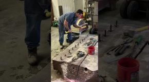 Precisely Splitting a Large Stone With a Sledgehammer