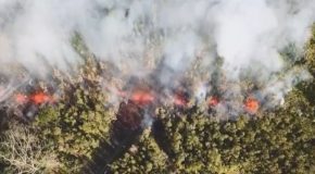 Lava From Kilauea Volcano Flows Into Leilani Estates, Hawaii