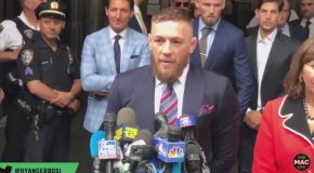 Conor McGregor Issues Statement Outside Brooklyn Court