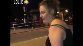 Drunk Girl Tries To Start a Fight