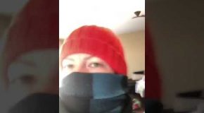 Lady Hurls Boiling Water in 41 Degree Wind Chill Conditions