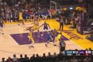 Stephen Curry Slips on a Dunk Attempt