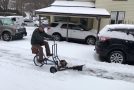 Bicycle Powered Snow Plow