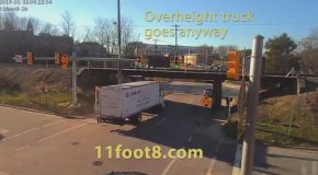 Truck Crashes at the 11foot8 Bridge and then Hits a Car