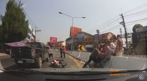 Good Samaritans Subdue Road Rager Motorcyclist