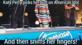 Katy Perry Scratches An Itch and Takes A Sniff
