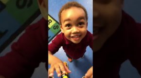 Toddler Is Super Excited To Be Picked Up By His Dad From Pre School Every Single Day