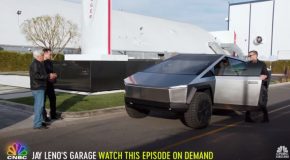 Elon Musk And Jay Leno Ride The Tesla Cybertruck!