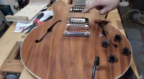 Building A Beautiful Semi-Hollow Guitar From A Shelf!