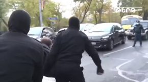 Man Getting Carried Off By Police Sings “I Believe I Can Fly”!