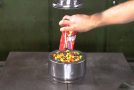 Will A Hydraulic Press Turn Skittles Candies Into A Hard Rock?