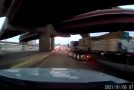 Tractor Trailer Almost Shuts Off Lane For Another Car, Avoids Crashing
