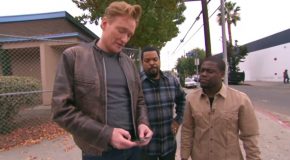 Kevin Hart, Ice Cube And Conan Get Up On A Lyft, Rider Is Surprised!