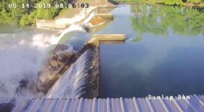 The Exact Moment When The Lake Dunlap Dam Broke!