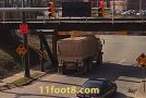 Truck Carrying Secret Military Equipment Falls Victim To The 11foot8 Bridge!