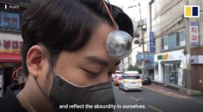 Cool Robotic ‘Third Eye’ That Alerts People To Look Up From Their Phones!