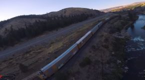 Skilled Drone Operator Flies Drone Over Trains And Captures Amazing Shots!