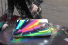 Spray Paint Artist In New York Shows Off His Skills!