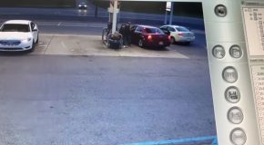 Car Thief Gets Run Over By Car!