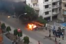 Burning Car Explodes With A Loud Bang!