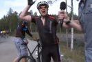 Cyclist Gets A Massive Leg Cramped While Being Interviewed!