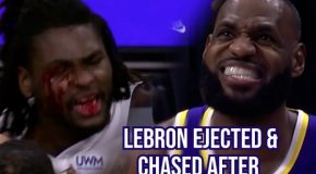 Isaiah Stewart Gets Bloodied By LeBron James, Charges Him!
