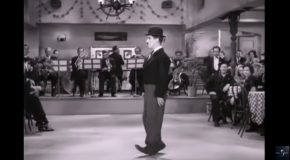 Charlie Chaplin Doing A Cool Moonwalk!