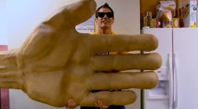 Johnny Maxville Does The Funny Huge Hand Hi5 Prank!
