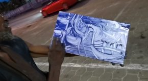 Highly Talented Street Artist From Suriname Shows Off His Art!