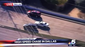 Minivan-Driving Woman Puts An End To A High Speed Chase In Dallas!