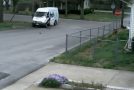 Security Camera Catches A FedEx Van Rolling Away And Crashing Into A House!