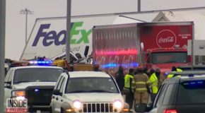 Fedex Truck Crashes Right Into A 100-Car Pile-Up