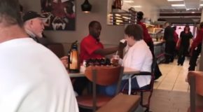Waiter From IHOP Feeds Disabled Customer, Gets Amazing Job Offer!