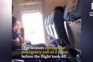 Crazy Woman Opens The Emergency Exit On A Plane For Fresh Air!
