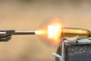Shooting A 1 Inch Bullet From A 2 Inch Gun In Slow Motion!