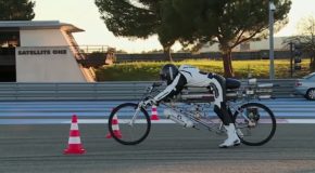 World Speed Record On A Rocket-Powered Bicycle!