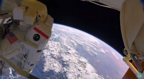 Footage Of An Astronaut Accidentally Losing A Shield In Space!