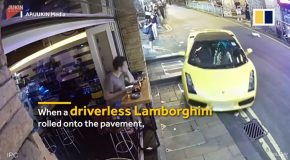 Driverless Lamborghini Ends Up In Front Of A Bar