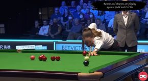 Reanne Evans Shows Her Skills In Playing Snooker!