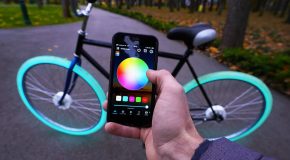 Bicycle With Wheels That Can Light Up With Any Color!