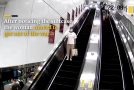 Suitcase Left On An Escalator Hits A Woman And Knocks Her Over