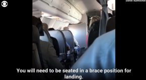 The Very Moment The Pilot Asked The Passengers To Brace For The Impact